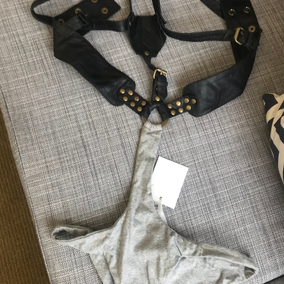 One Teaspoon Abbey leather tiki Monokini Harness - Picture 5 of 6